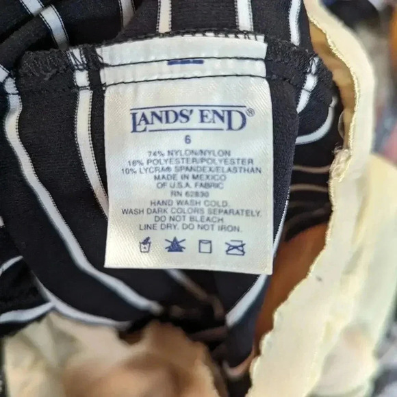 Lands End Striped Tankini Top - 6 - Picture 2 of 4